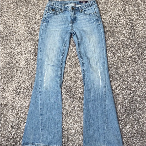 Vintage Juniors Vigoss light wash, size 1, flare - Picture 11 of 12
